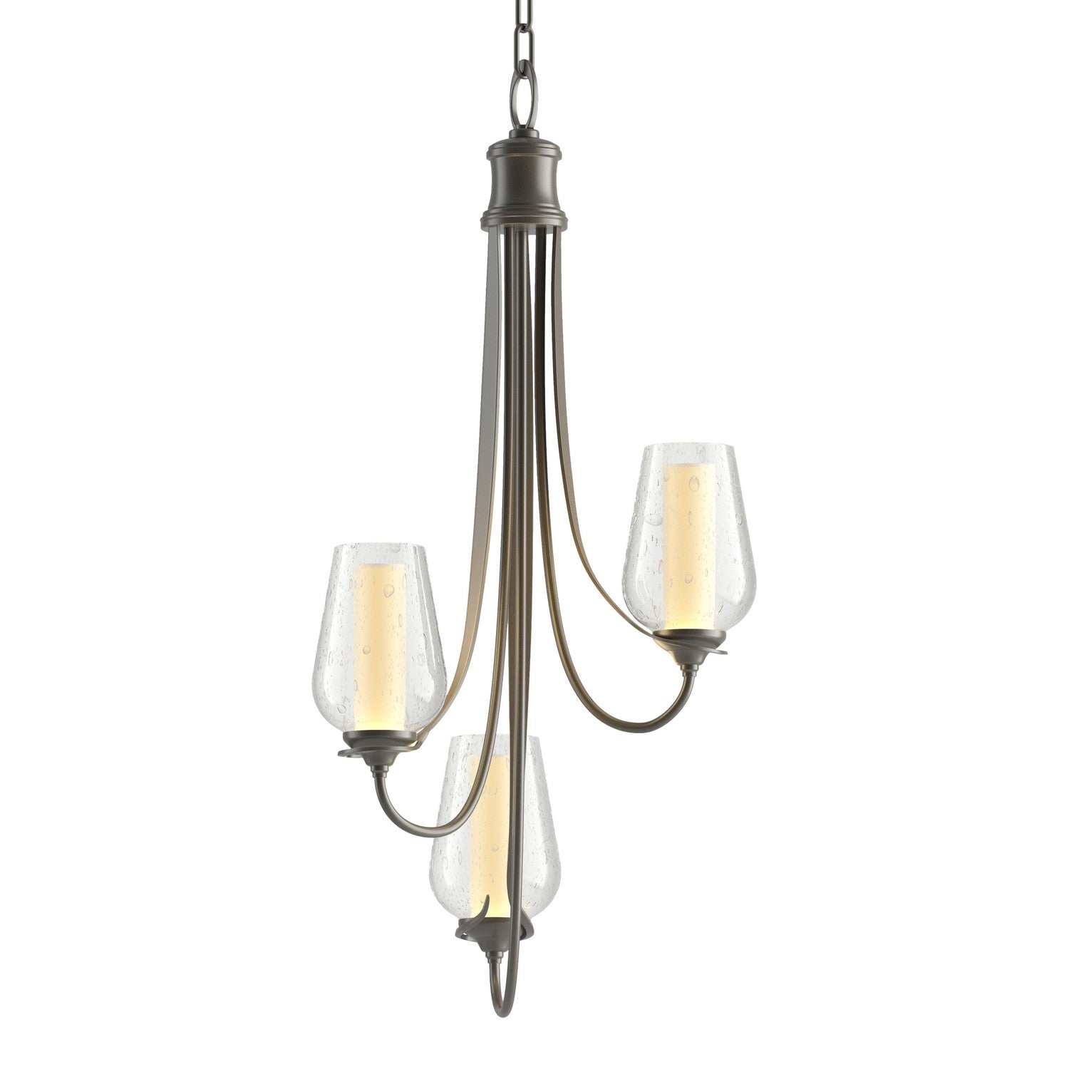 Hubbardton Forge - 103033-SKT-07-ZS0354 - Flora 3 Arm Chandelier - Flora - Dark Smoke