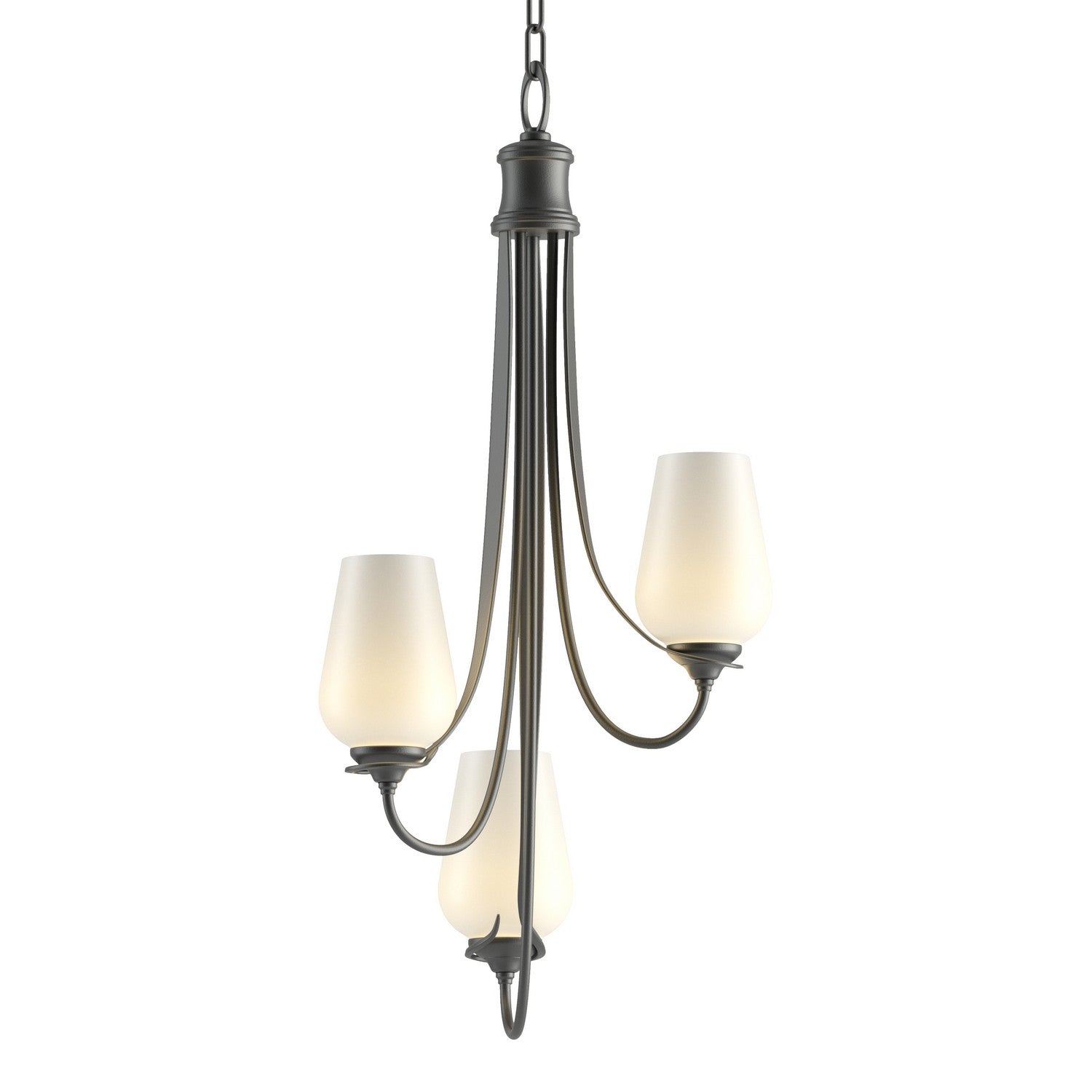 Hubbardton Forge - 103033-SKT-10-GG0303 - Flora 3 Arm Chandelier - Flora - Black