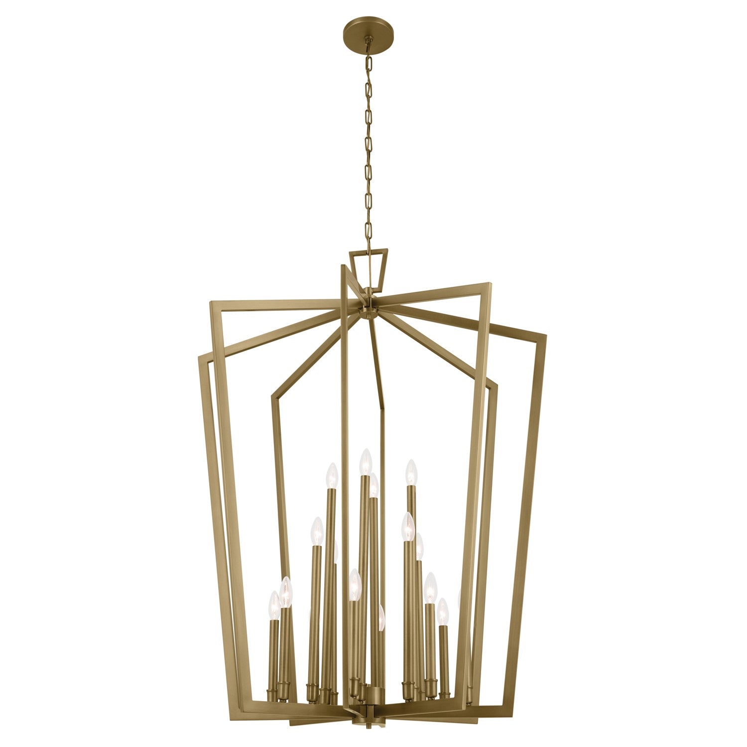 Kichler - 43499NBR - 16 Light Foyer Pendant - Abbotswell - Natural Brass