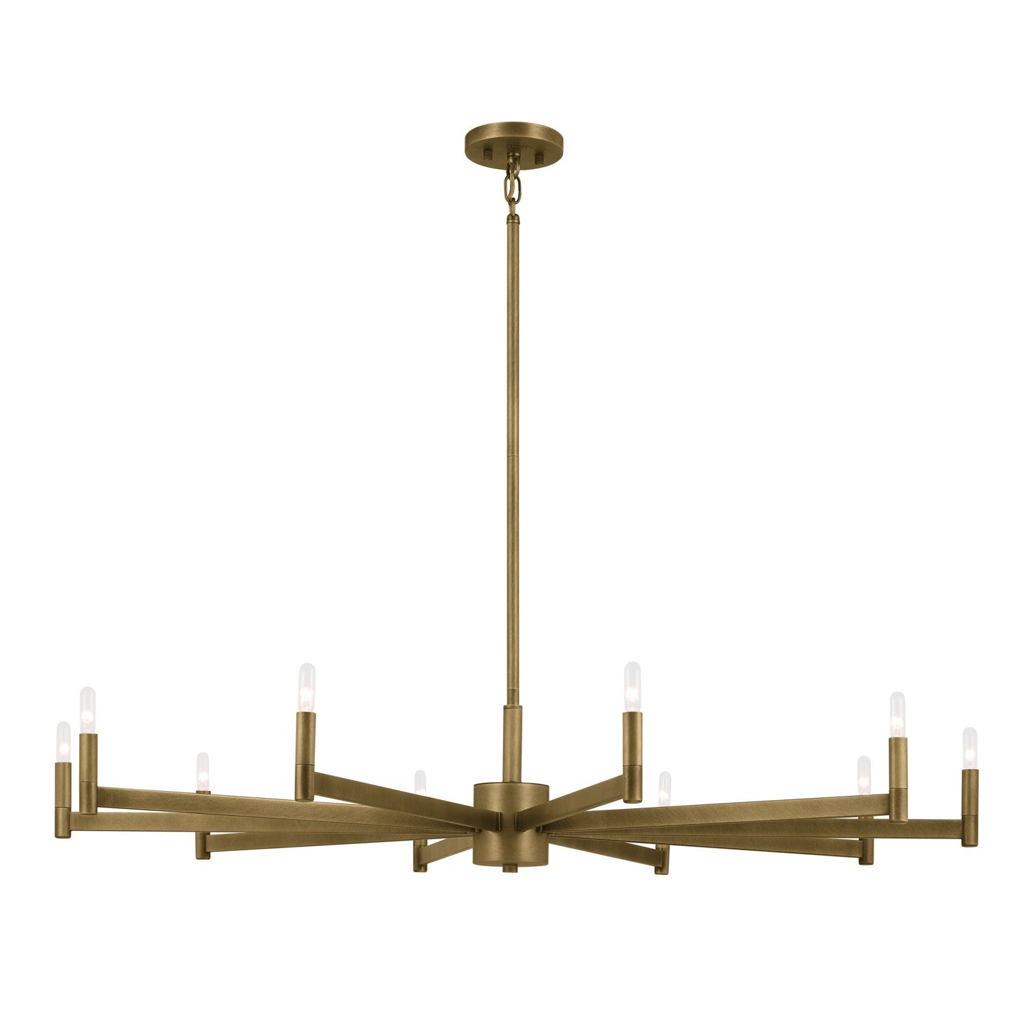 Kichler - 52613NBR - Ten Light Chandelier - Erzo - Natural Brass