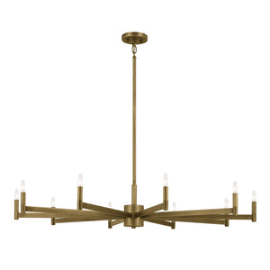 Kichler - 52613NBR - Ten Light Chandelier - Erzo - Natural Brass