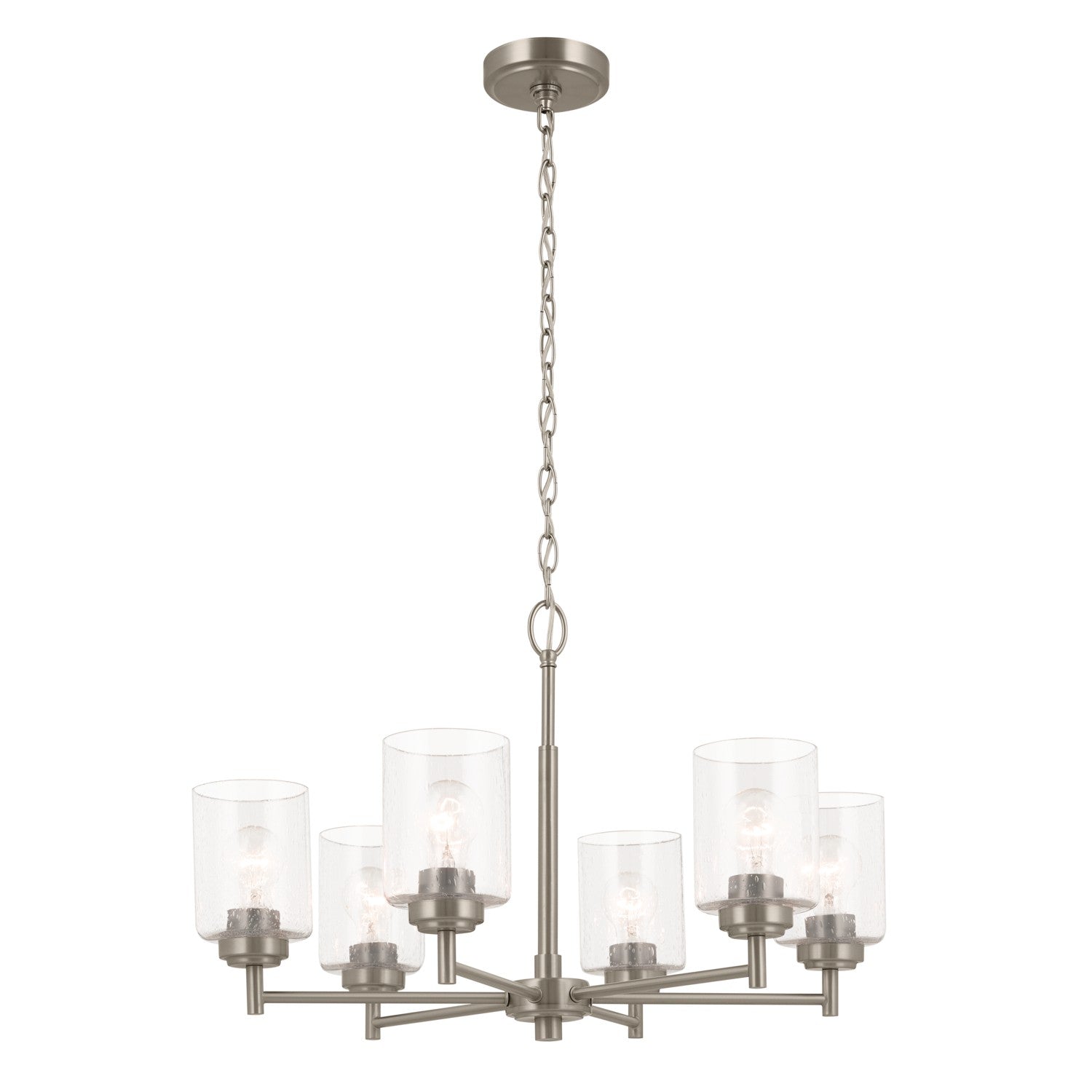 Kichler - 52616NI - Six Light Chandelier - Winslow - Brushed Nickel