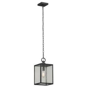 Kichler - 59008BKT - One Light Outdoor Pendant / Semi Flush - Lahden - Black Textured