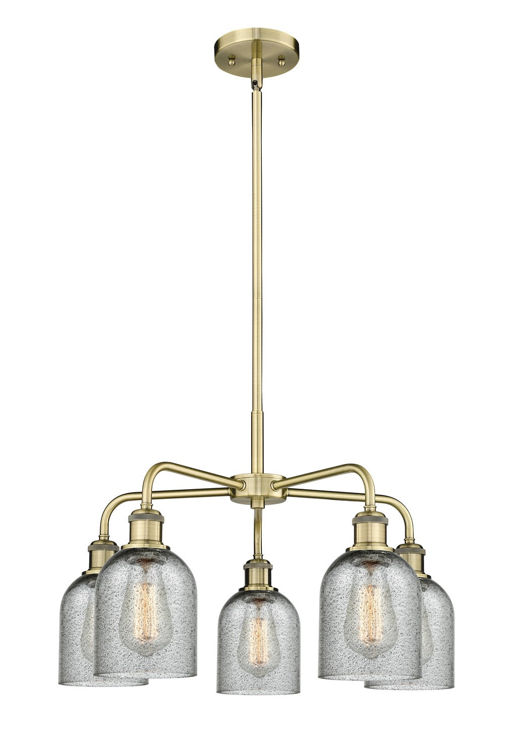 Innovations - 516-5CR-AB-G257 - Five Light Chandelier - Ballston - Antique Brass