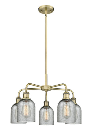 Innovations - 516-5CR-AB-G257 - Five Light Chandelier - Ballston - Antique Brass