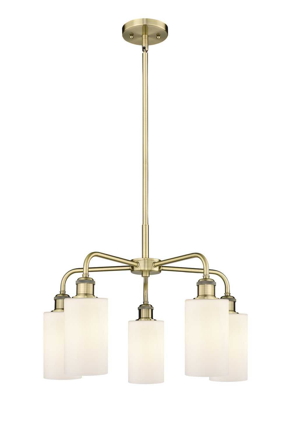 Innovations - 516-5CR-AB-G801 - Five Light Chandelier - Ballston - Antique Brass