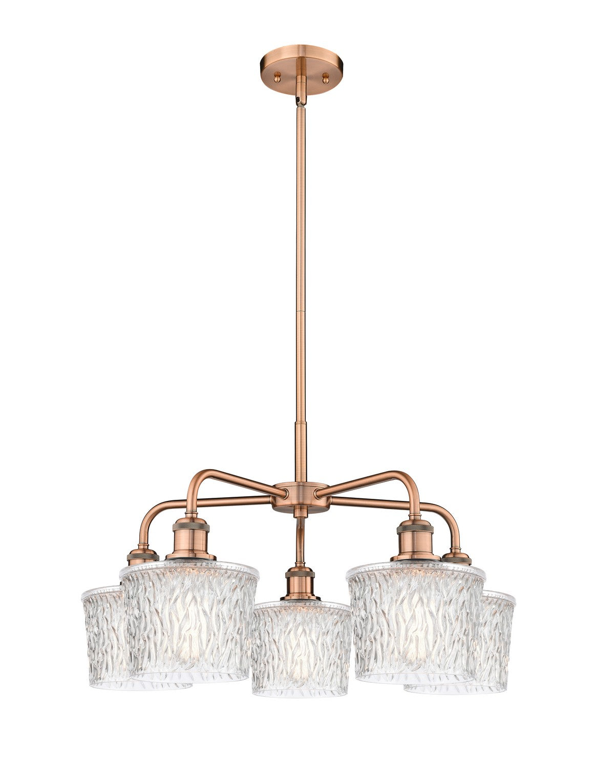 Innovations - 516-5CR-AC-G402 - Five Light Chandelier - Ballston - Antique Copper