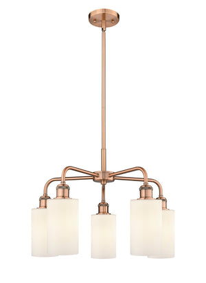 Innovations - 516-5CR-AC-G801 - Five Light Chandelier - Ballston - Antique Copper