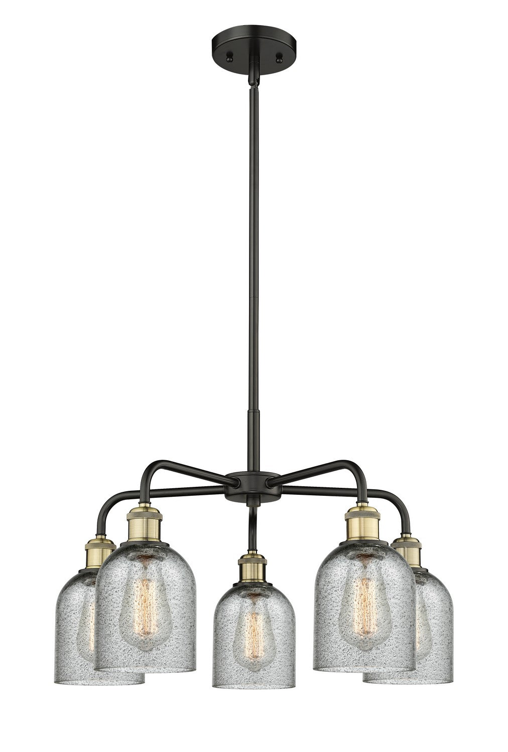 Innovations - 516-5CR-BAB-G257 - Five Light Chandelier - Downtown Urban - Black Antique Brass