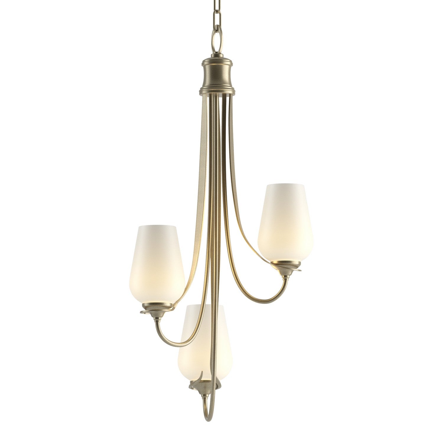 Hubbardton Forge - 103033-SKT-84-GG0303 - Flora 3 Arm Chandelier - Flora - Soft Gold