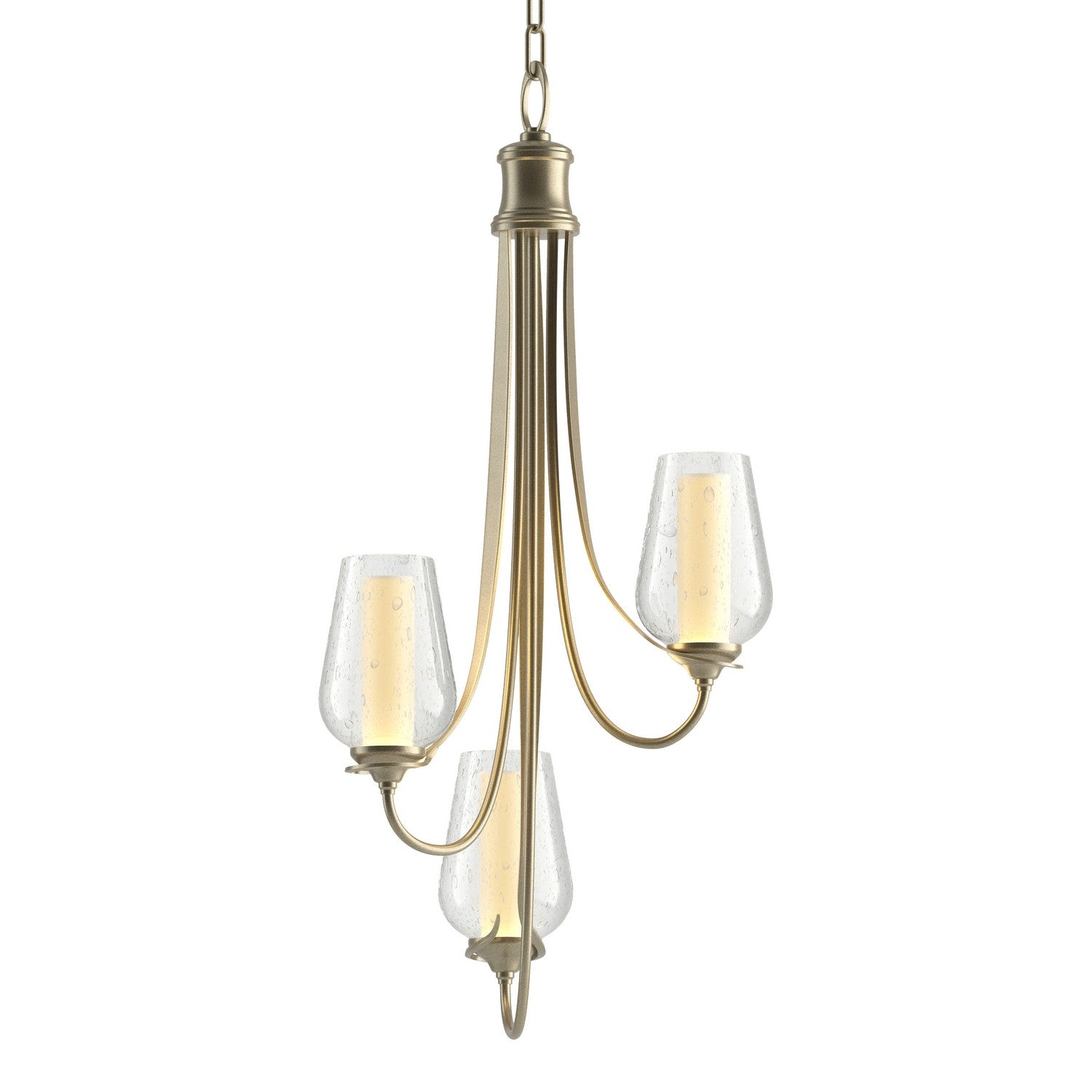 Hubbardton Forge - 103033-SKT-84-ZS0354 - Three Light Chandelier - Flora - Soft Gold
