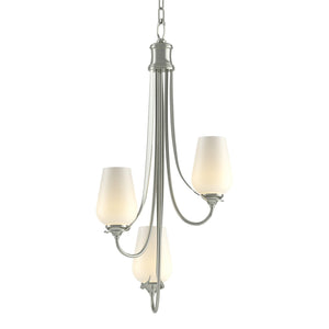 Hubbardton Forge - 103033-SKT-85-GG0303 - Three Light Chandelier - Flora - Sterling