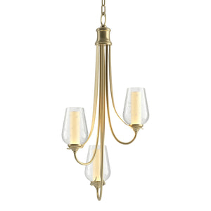 Hubbardton Forge - 103033-SKT-86-ZS0354 - Three Light Chandelier - Flora - Modern Brass
