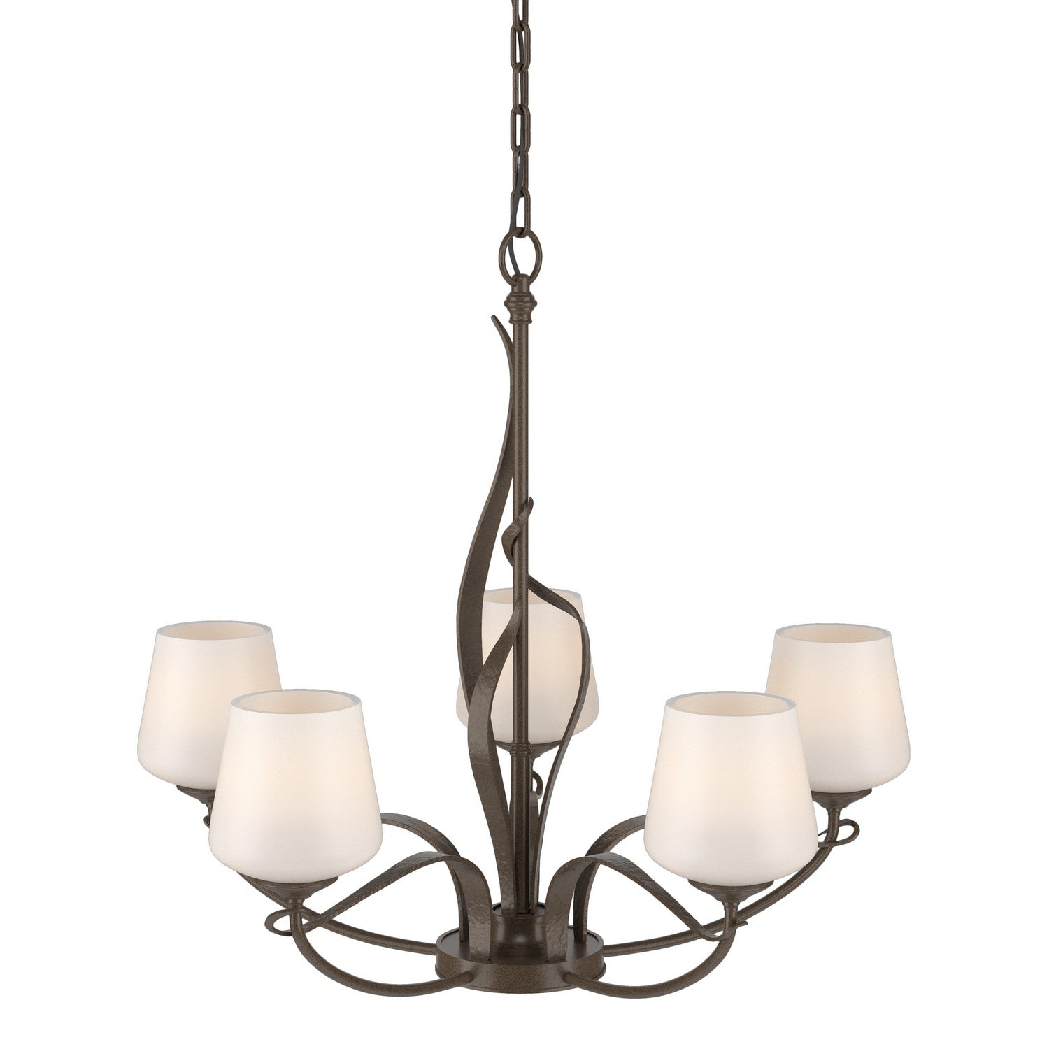 Hubbardton Forge - 103040-SKT-05-GG0236 - Flora 5 Arm Chandelier - Flora - Bronze