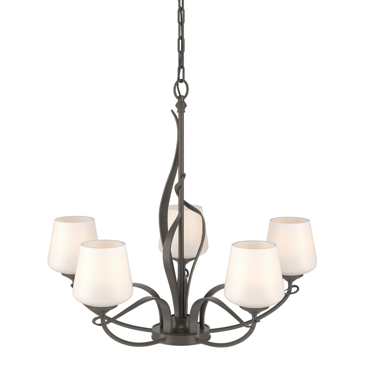Hubbardton Forge - 103040-SKT-07-GG0236 - Flora 5 Arm Chandelier - Flora - Dark Smoke