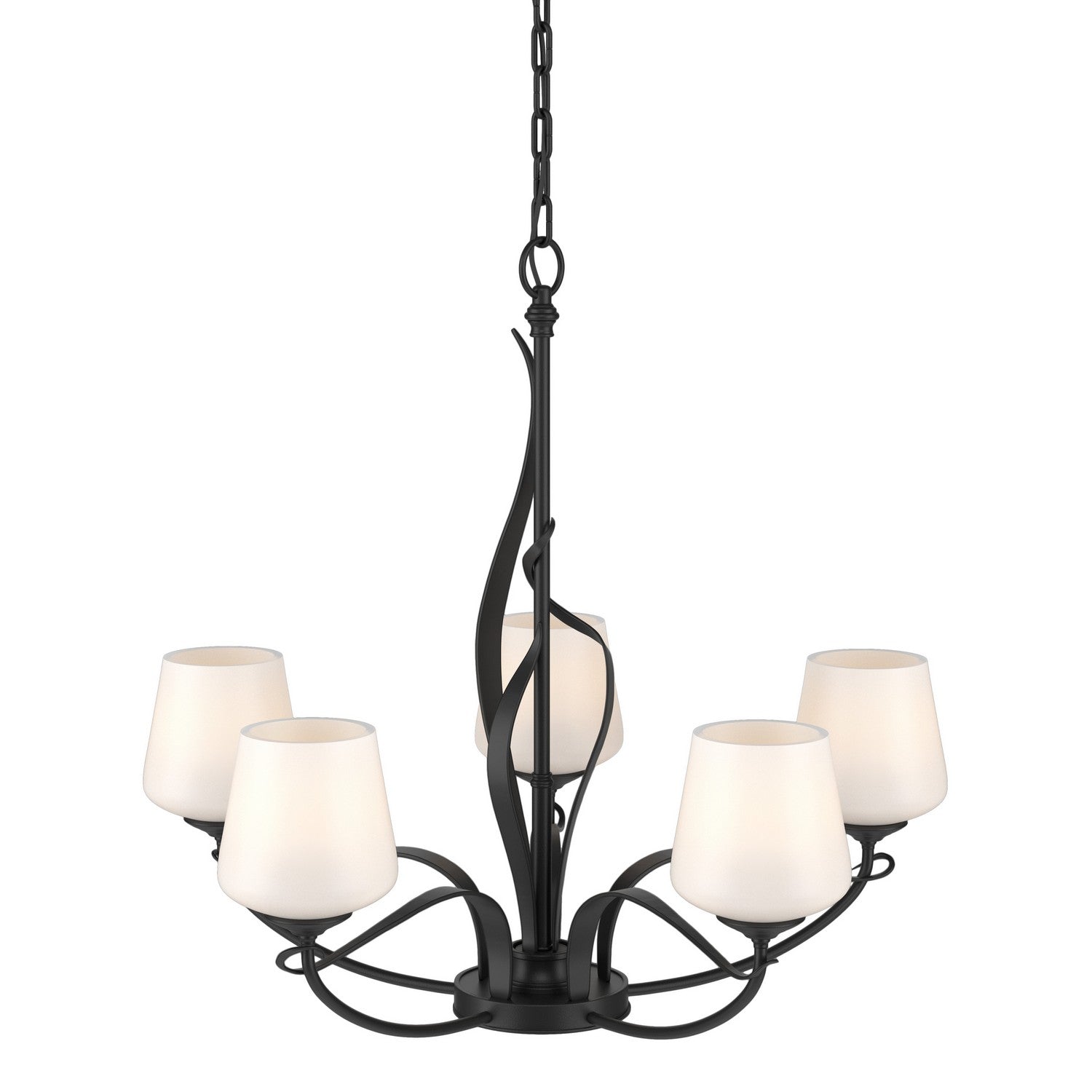 Hubbardton Forge - 103040-SKT-10-GG0236 - Flora 5 Arm Chandelier - Flora - Black