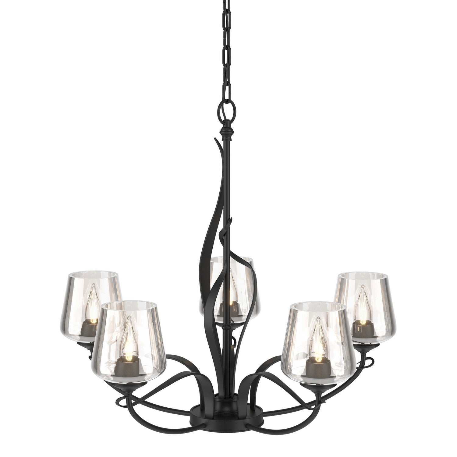 Hubbardton Forge - 103040-SKT-10-ZM0236 - Flora 5 Arm Chandelier - Flora - Black