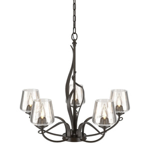Hubbardton Forge - 103040-SKT-14-ZM0236 - Five Light Chandelier - Flora - Oil Rubbed Bronze