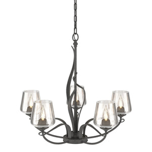Hubbardton Forge - 103040-SKT-20-ZM0236 - Five Light Chandelier - Flora - Natural Iron