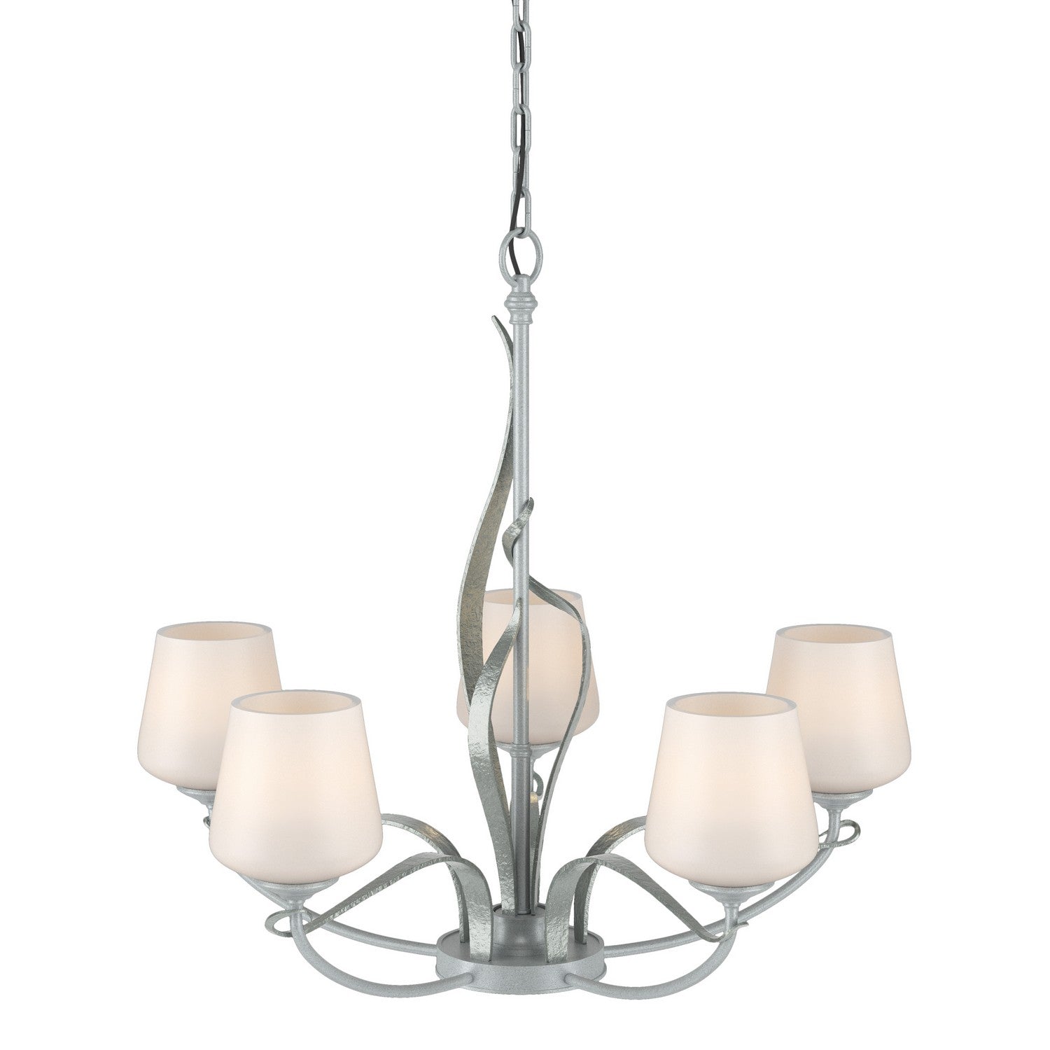 Hubbardton Forge - 103040-SKT-82-GG0236 - Flora 5 Arm Chandelier - Flora - Vintage Platinum