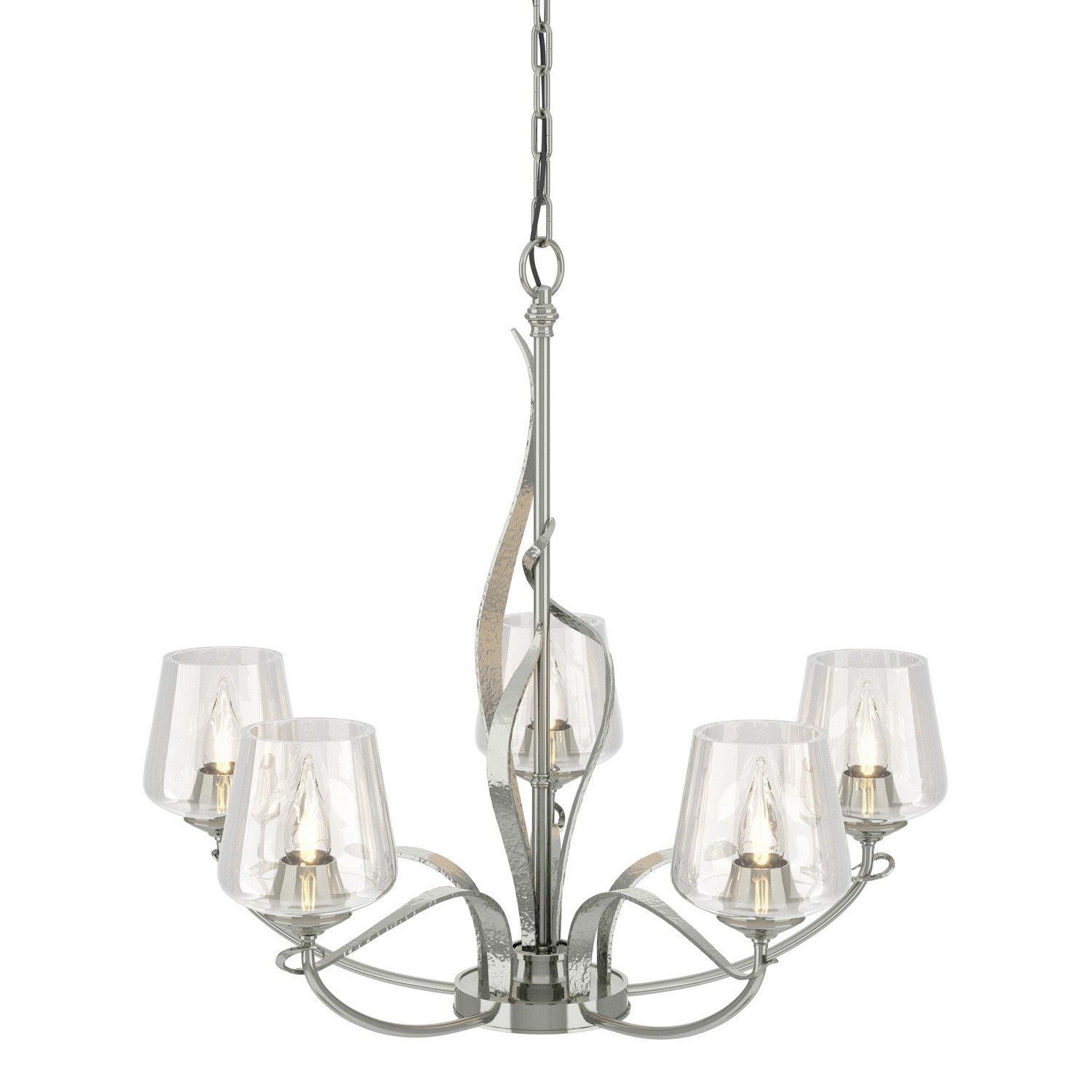 Hubbardton Forge - 103040-SKT-85-ZM0236 - Flora 5 Arm Chandelier - Flora - Sterling