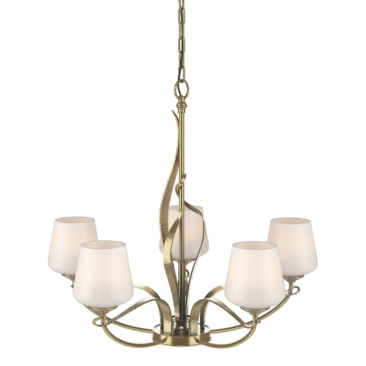 Hubbardton Forge - 103040-SKT-86-GG0236 - Flora 5 Arm Chandelier - Flora - Modern Brass