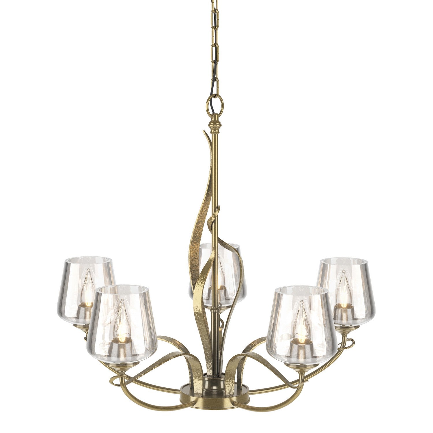 Hubbardton Forge - 103040-SKT-86-ZM0236 - Flora 5 Arm Chandelier - Flora - Modern Brass