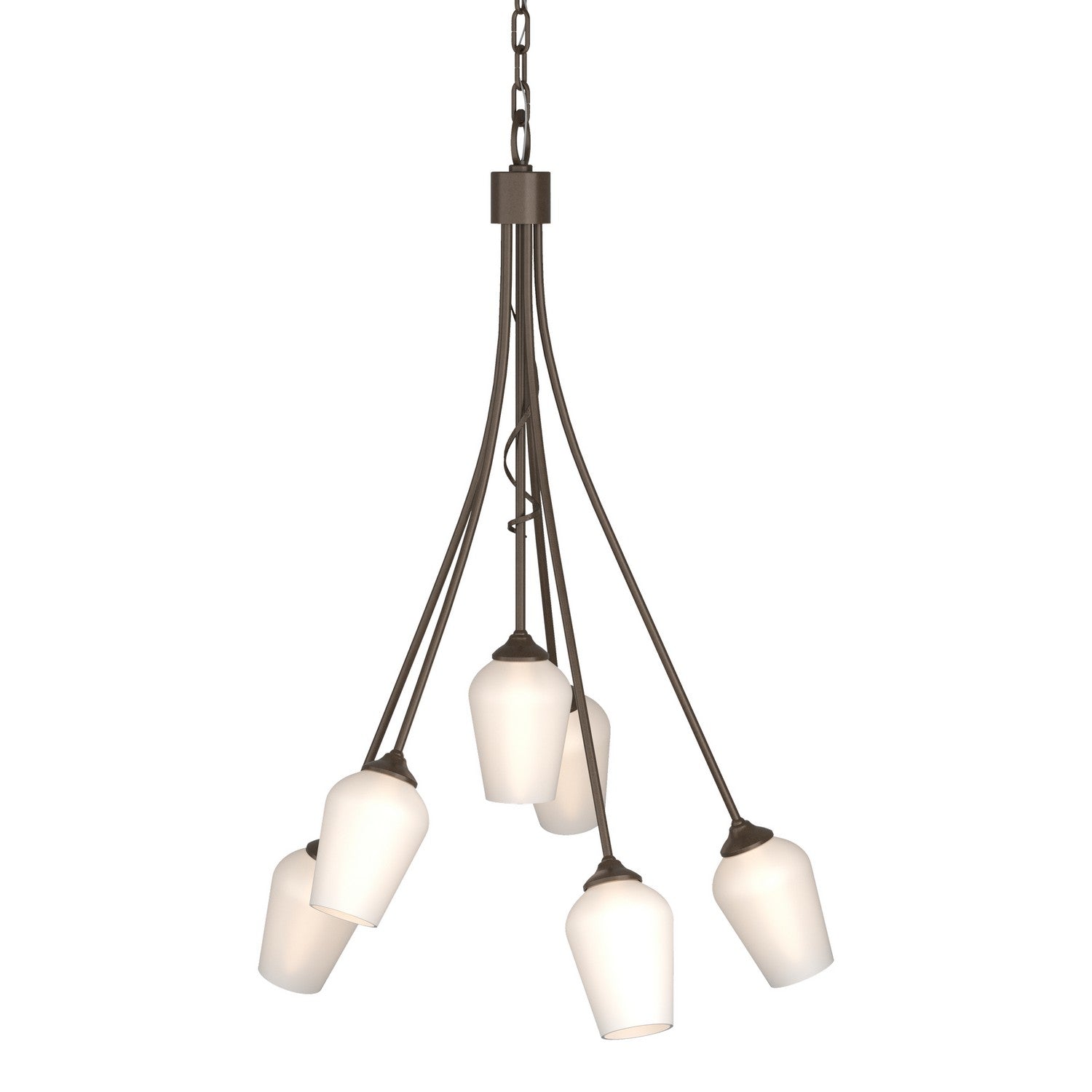 Hubbardton Forge - 103043-SKT-05-GG0303 - Six Light Chandelier - Flora - Bronze