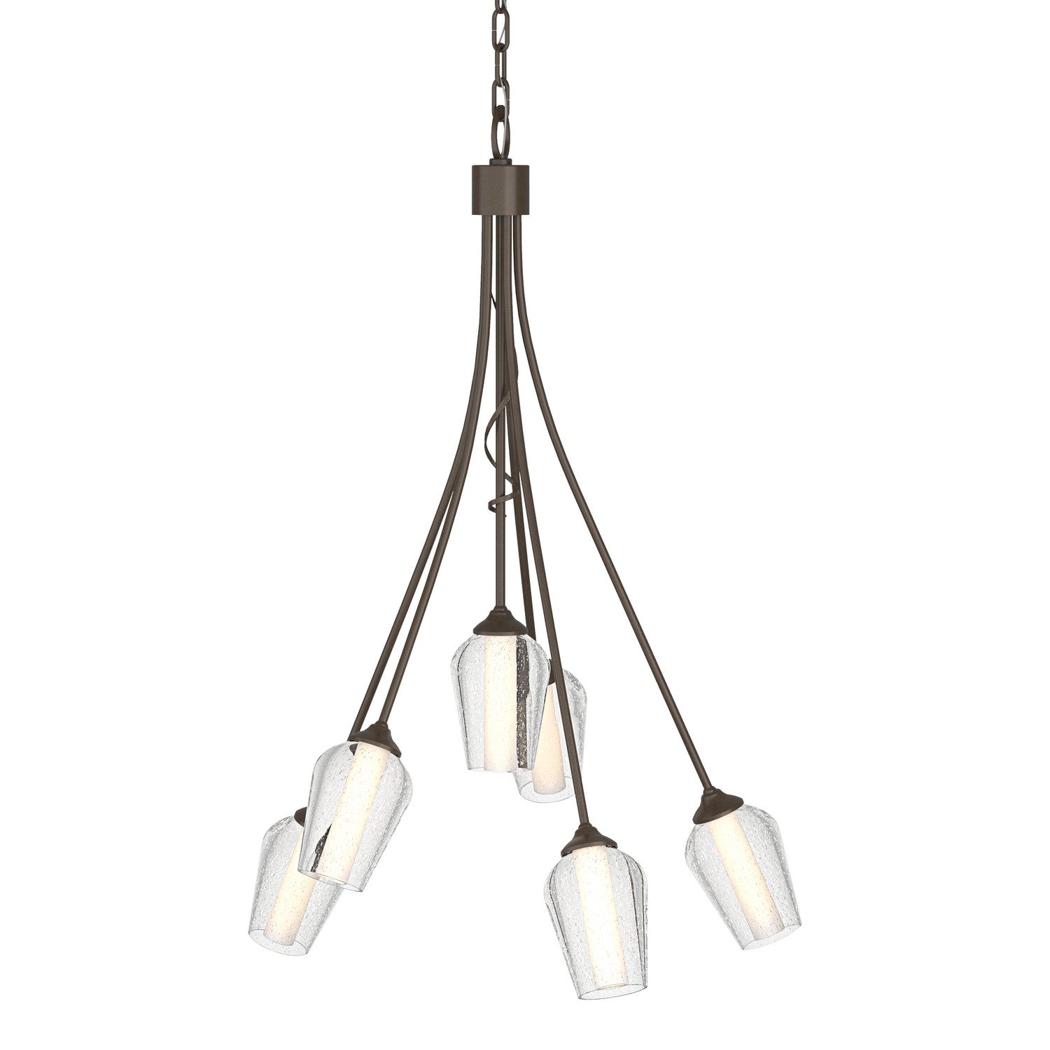 Hubbardton Forge - 103043-SKT-05-ZS0354 - Flora 6 Arm Chandelier - Flora - Bronze