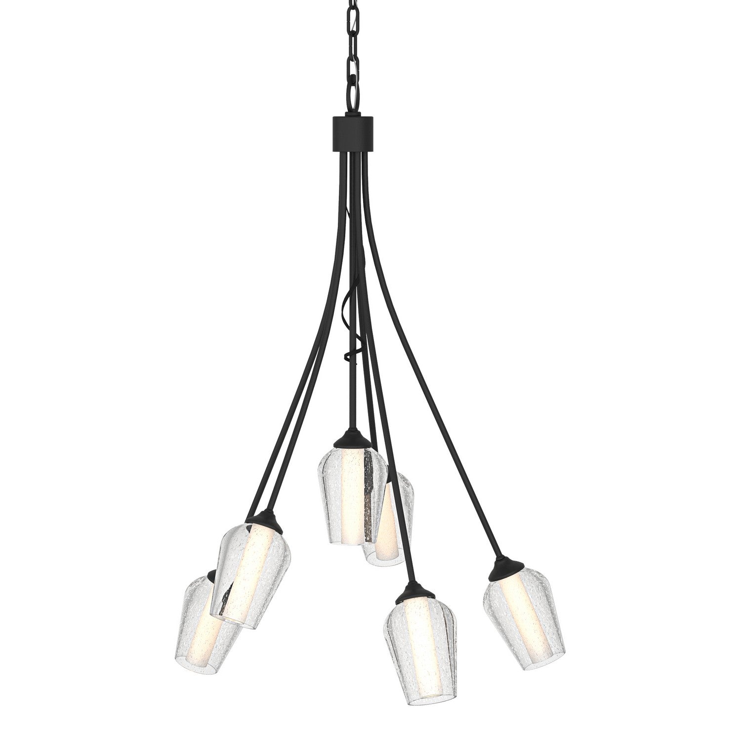 Hubbardton Forge - 103043-SKT-10-ZS0354 - Flora 6 Arm Chandelier - Flora - Black