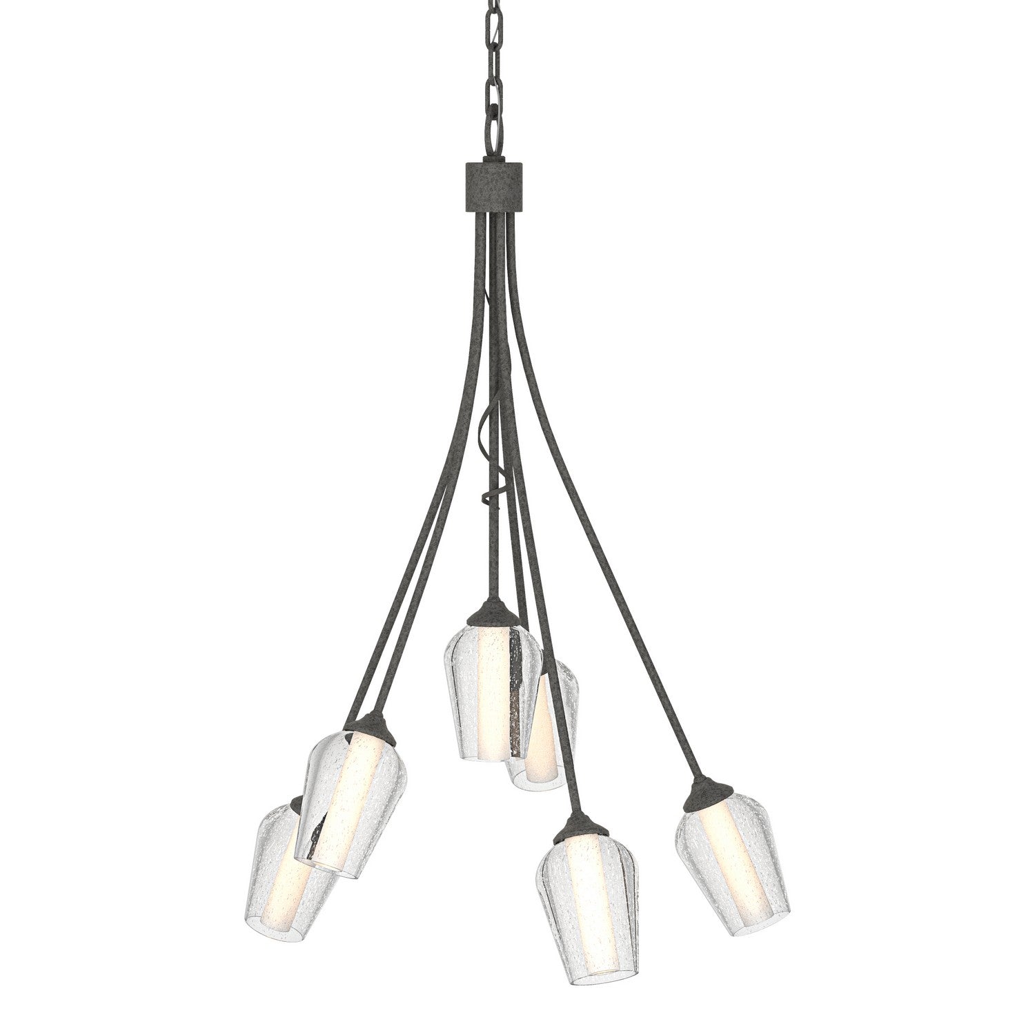 Hubbardton Forge - 103043-SKT-20-ZS0354 - Flora 6 Arm Chandelier - Flora - Natural Iron