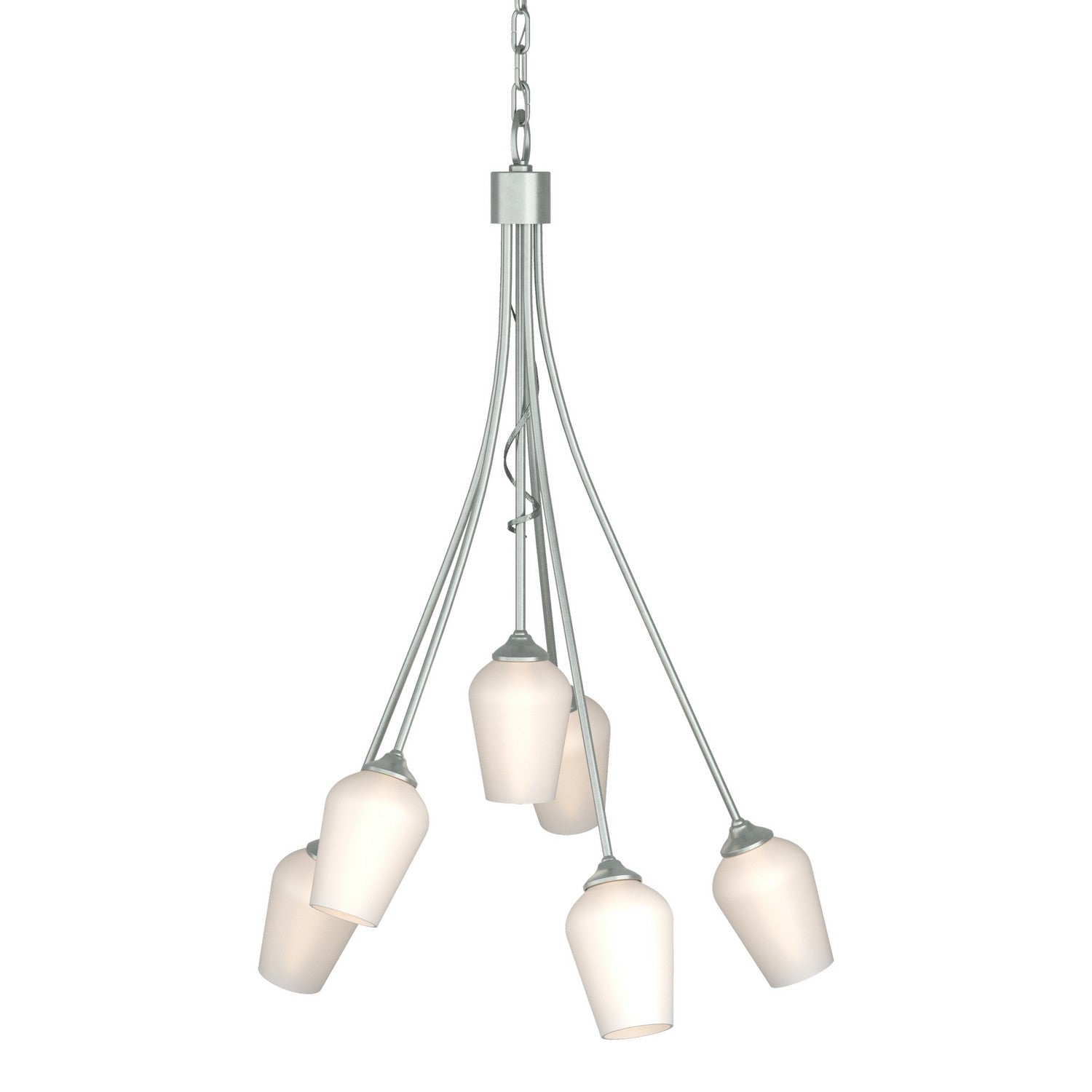 Hubbardton Forge - 103043-SKT-82-GG0303 - Flora 6 Arm Chandelier - Flora - Vintage Platinum