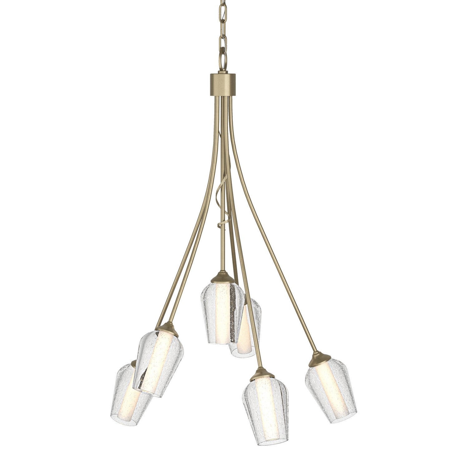 Hubbardton Forge - 103043-SKT-84-ZS0354 - Flora 6 Arm Chandelier - Flora - Soft Gold