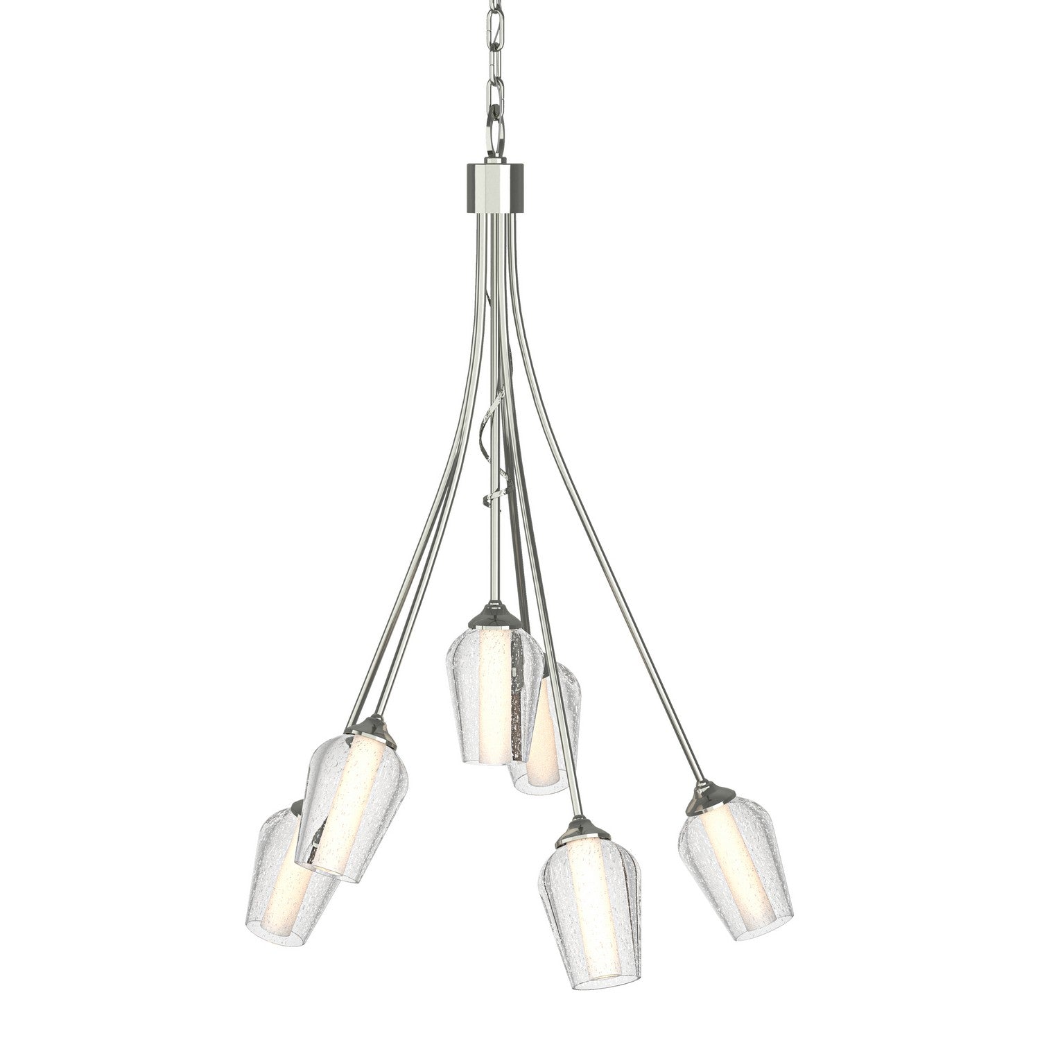 Hubbardton Forge - 103043-SKT-85-ZS0354 - Flora 6 Arm Chandelier - Flora - Sterling