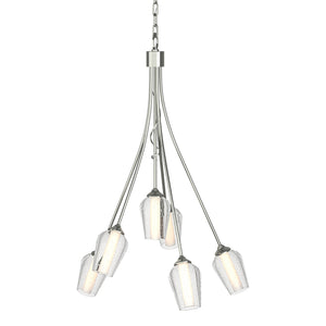 Hubbardton Forge - 103043-SKT-85-ZS0354 - Six Light Chandelier - Flora - Sterling