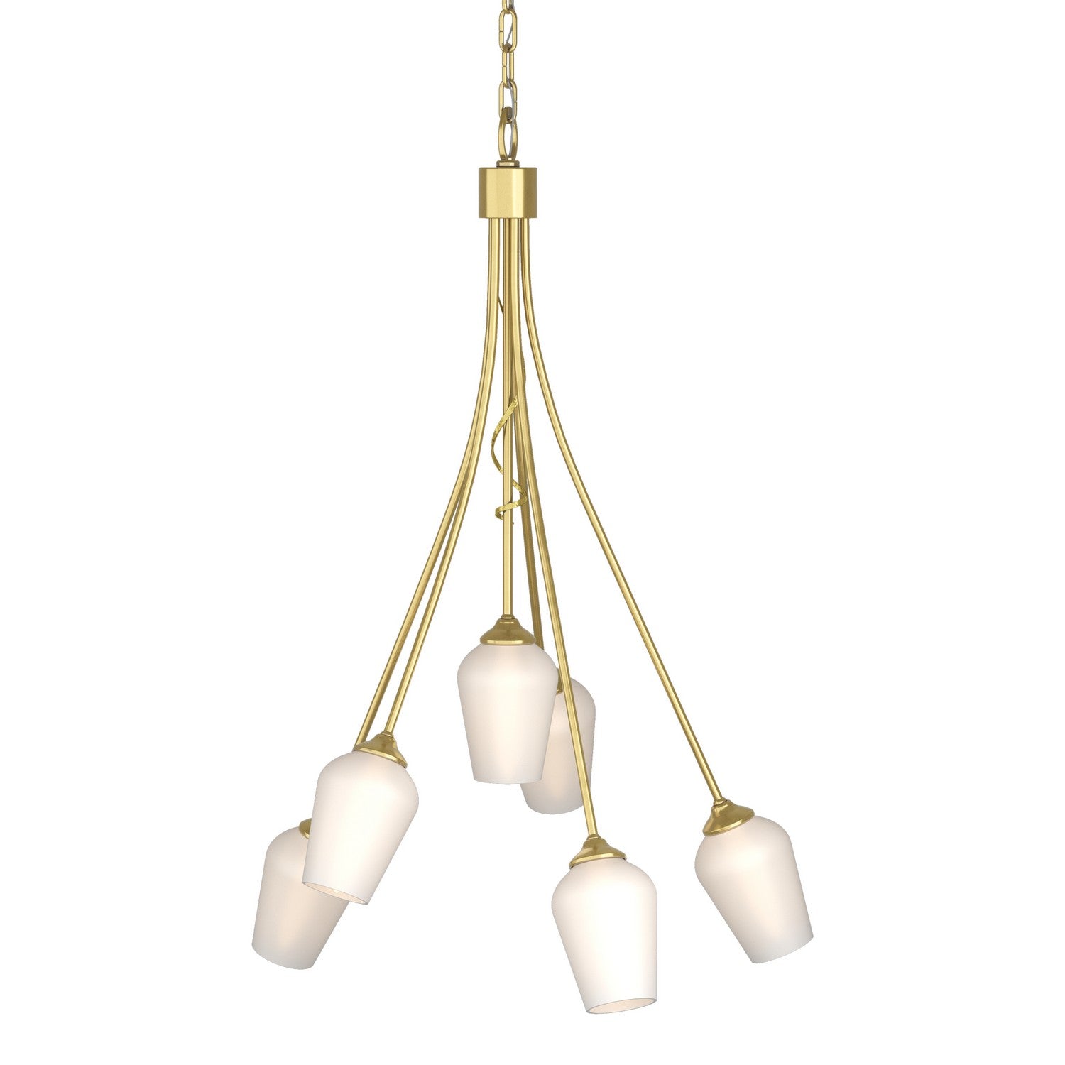 Hubbardton Forge - 103043-SKT-86-GG0303 - Six Light Chandelier - Flora - Modern Brass