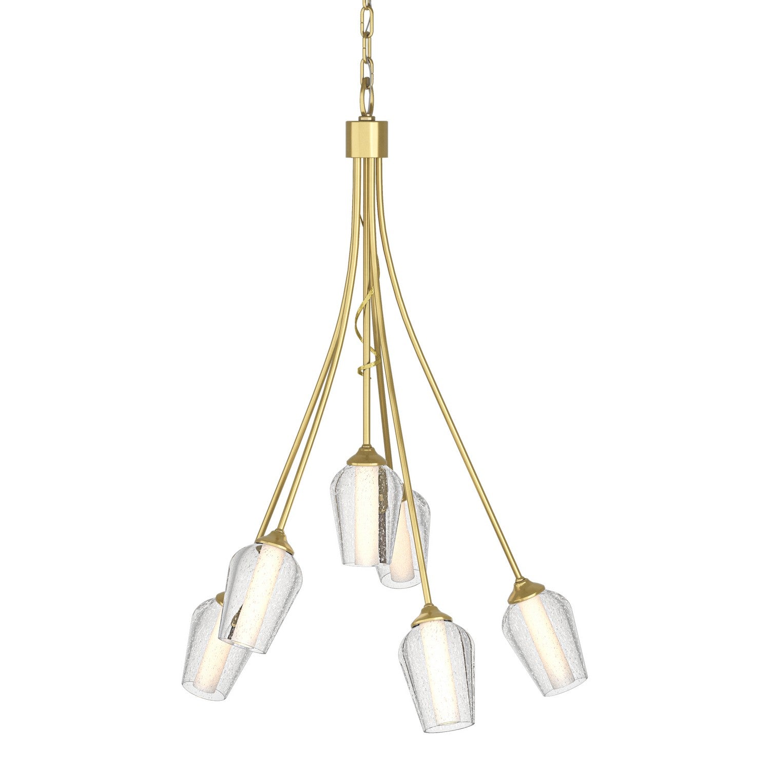 Hubbardton Forge - 103043-SKT-86-ZS0354 - Flora 6 Arm Chandelier - Flora - Modern Brass
