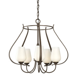Hubbardton Forge - 103045-SKT-05-GG0303 - Five Light Chandelier - Flora - Bronze