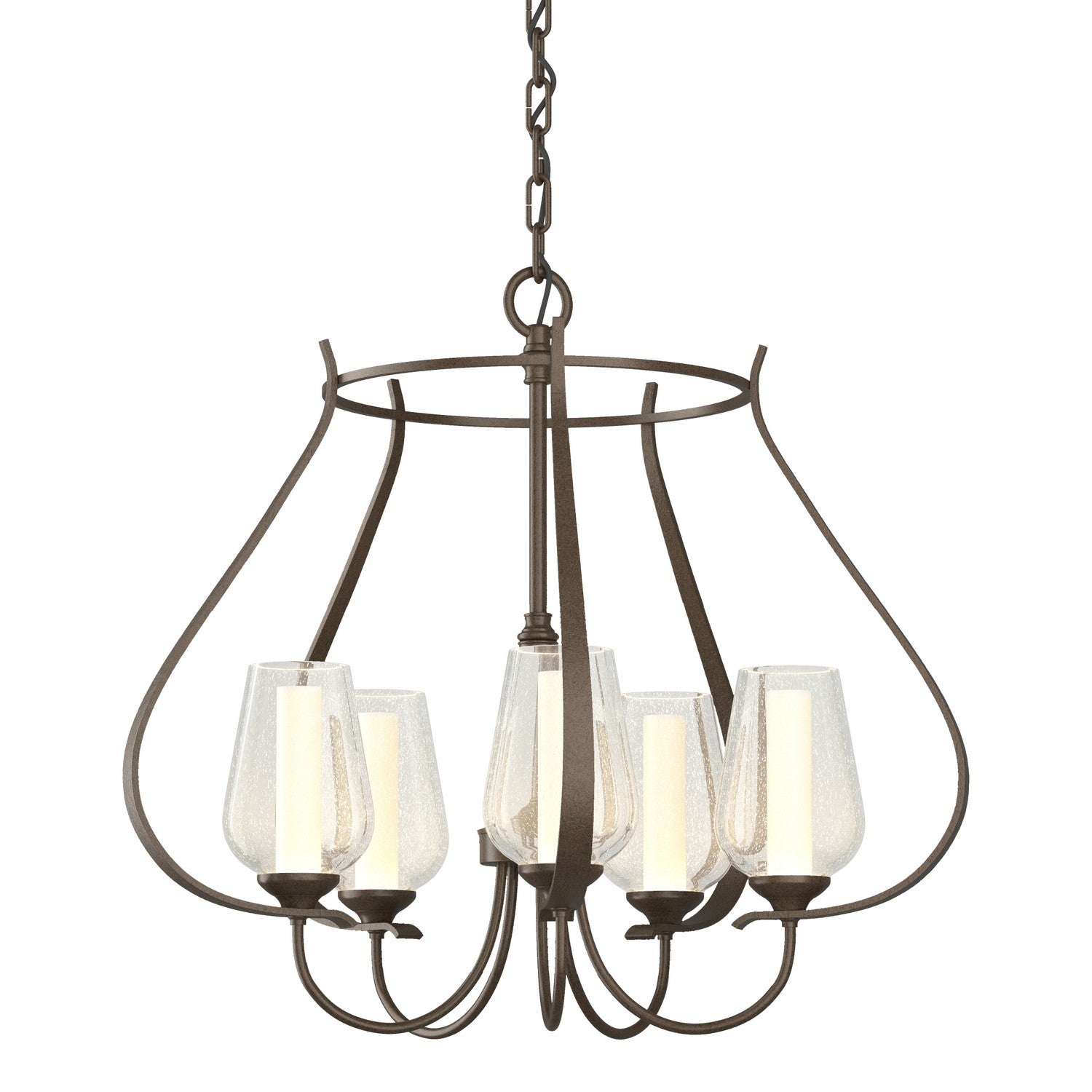 Hubbardton Forge - 103045-SKT-05-ZS0354 - Flora 5 Arm Chandelier - Flora - Bronze