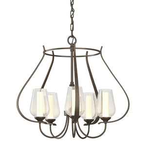 Hubbardton Forge - 103045-SKT-05-ZS0354 - Five Light Chandelier - Flora - Bronze