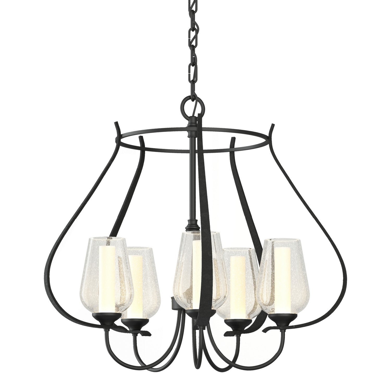 Hubbardton Forge - 103045-SKT-10-ZS0354 - Flora 5 Arm Chandelier - Flora - Black