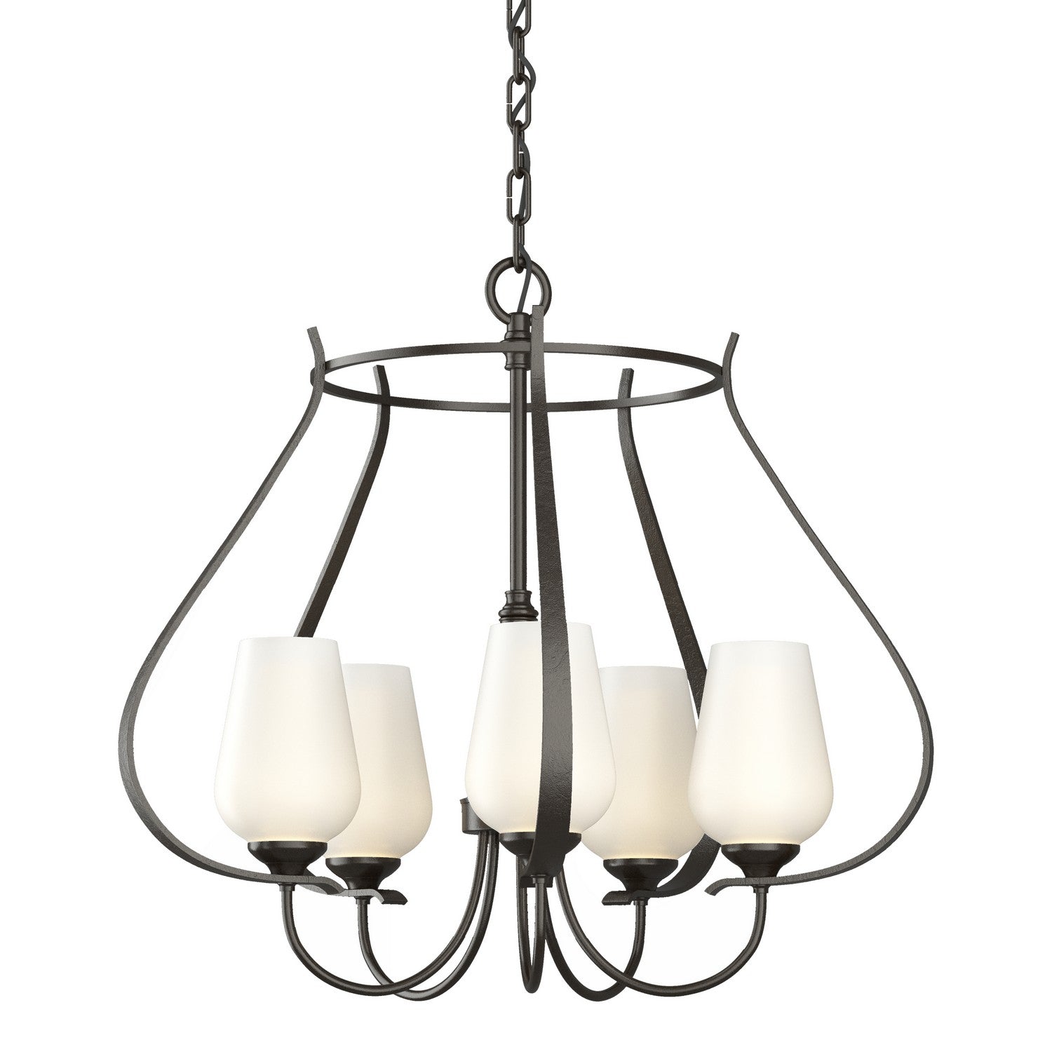 Hubbardton Forge - 103045-SKT-14-GG0303 - Flora 5 Arm Chandelier - Flora - Oil Rubbed Bronze