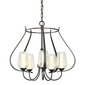 Hubbardton Forge - 103045-SKT-14-ZS0354 - Five Light Chandelier - Flora - Oil Rubbed Bronze