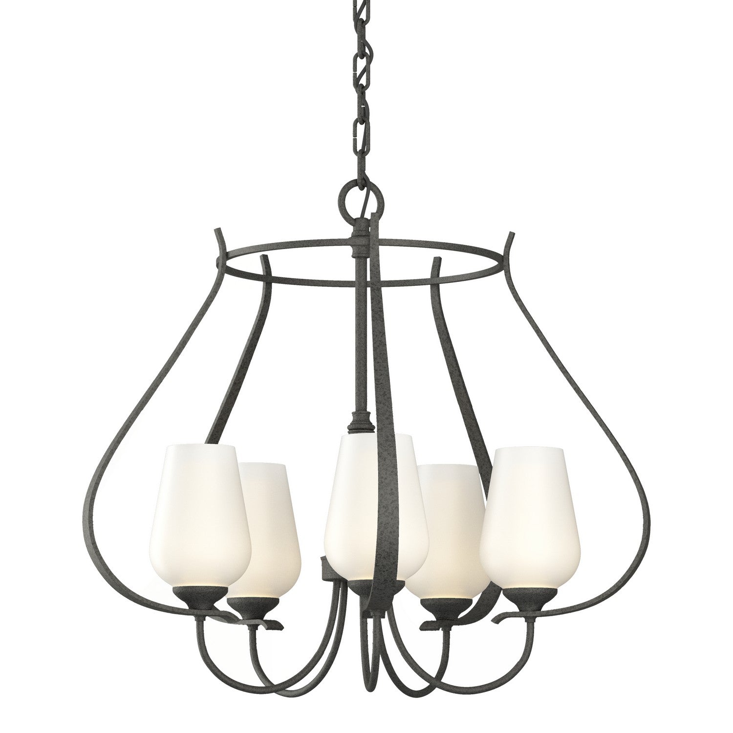 Hubbardton Forge - 103045-SKT-20-GG0303 - Flora 5 Arm Chandelier - Flora - Natural Iron