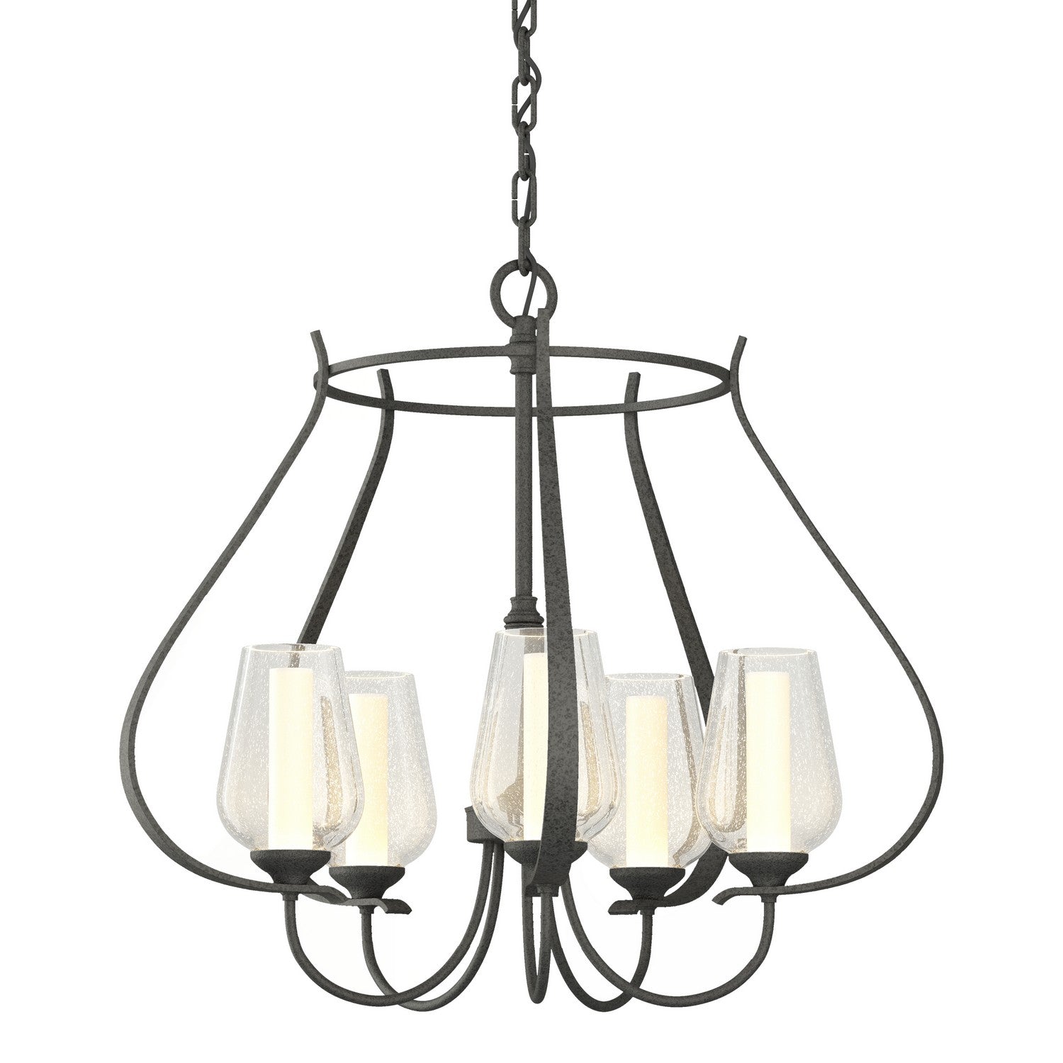 Hubbardton Forge - 103045-SKT-20-ZS0354 - Flora 5 Arm Chandelier - Flora - Natural Iron