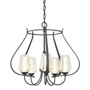 Hubbardton Forge - 103045-SKT-20-ZS0354 - Five Light Chandelier - Flora - Natural Iron