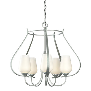 Hubbardton Forge - 103045-SKT-82-GG0303 - Five Light Chandelier - Flora - Vintage Platinum