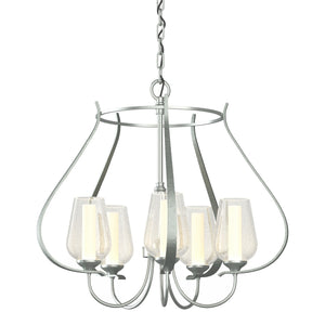 Hubbardton Forge - 103045-SKT-82-ZS0354 - Five Light Chandelier - Flora - Vintage Platinum