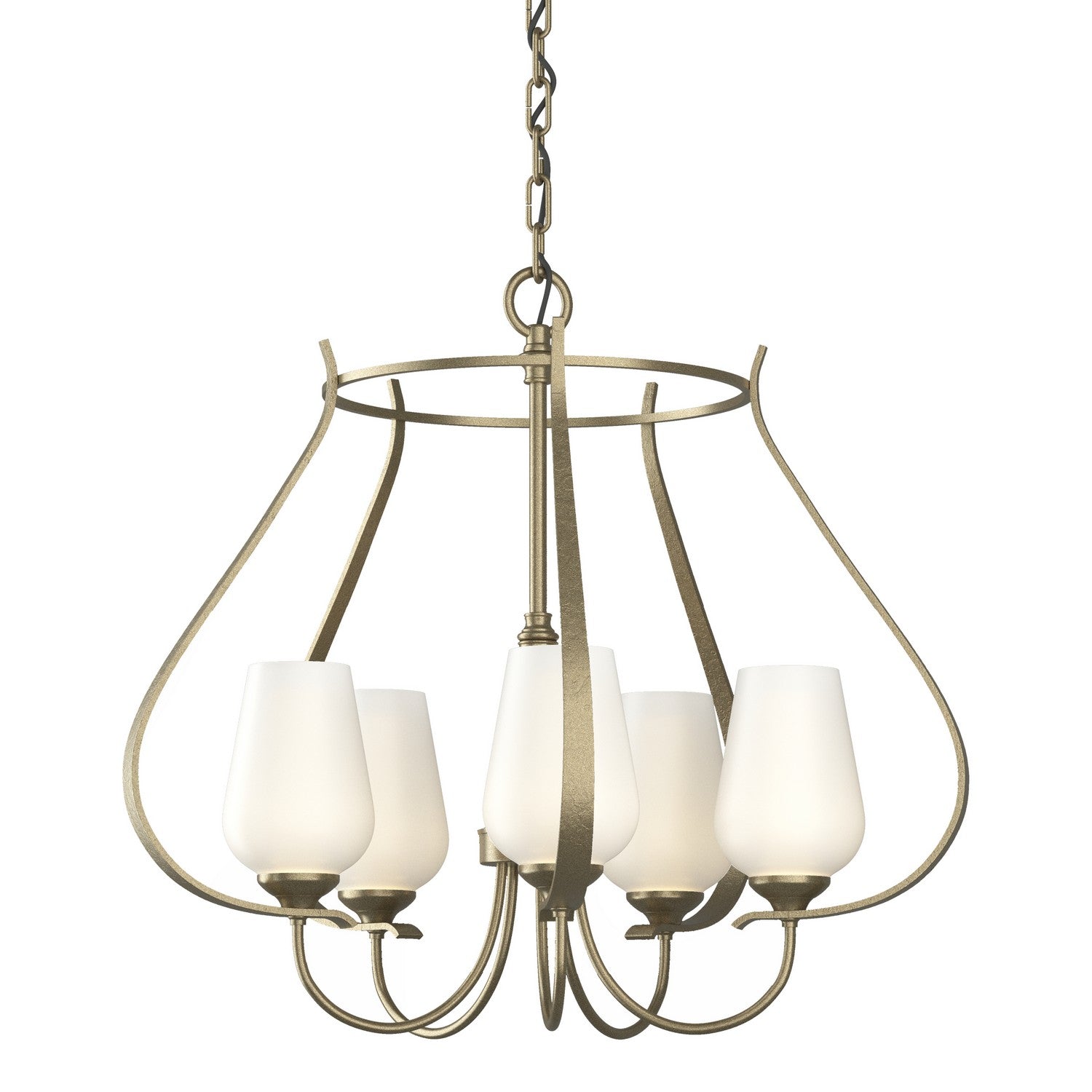 Hubbardton Forge - 103045-SKT-84-GG0303 - Flora 5 Arm Chandelier - Flora - Soft Gold