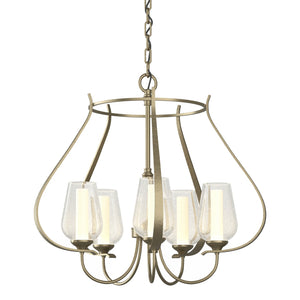 Hubbardton Forge - 103045-SKT-84-ZS0354 - Five Light Chandelier - Flora - Soft Gold